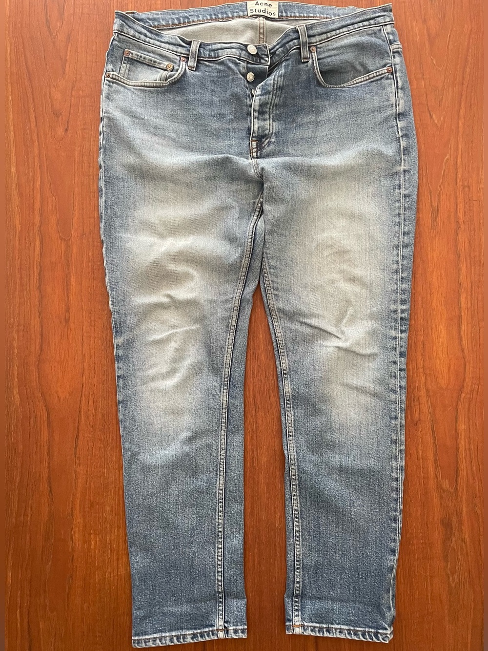 Acne high waist straight leg faded jeans XL